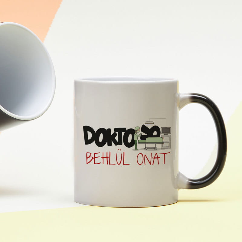 Doktorlara Hediye Esprili Porselen Renkli Sihirli Kupa