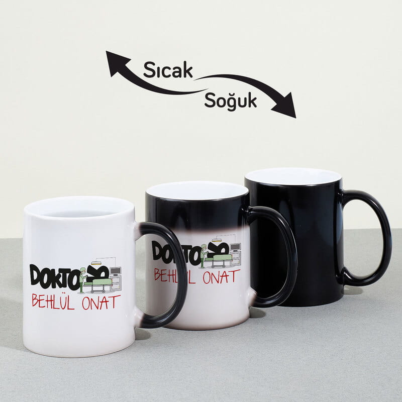 Doktorlara Hediye Esprili Porselen Renkli Sihirli Kupa