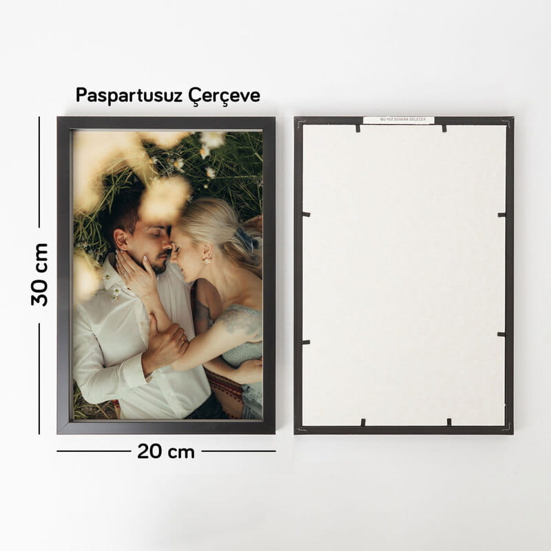Duvar Yapışkanlı Siyah Fotoğraf Çerçevesi - 20x30
