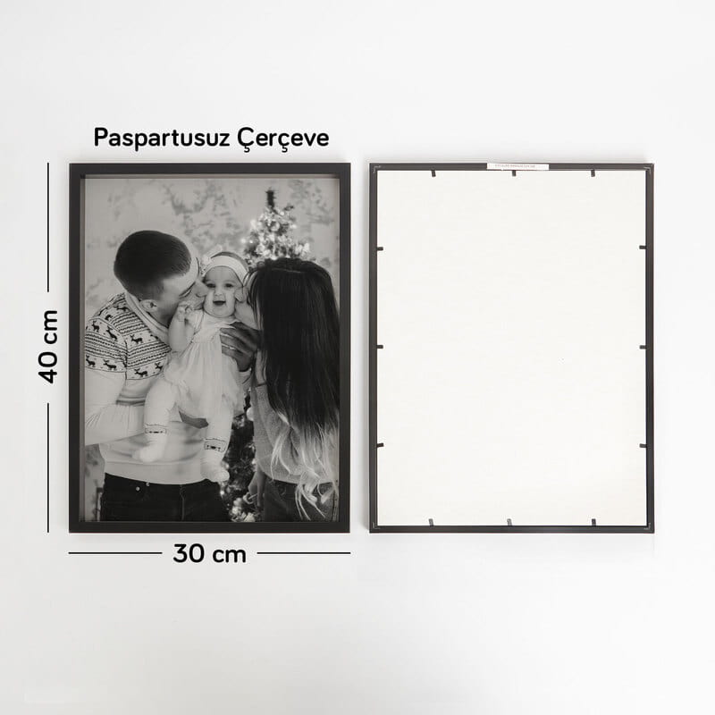 Duvara Kendinden Yapışkanlı 30x40 Siyah Fotoğraf Çerçevesi