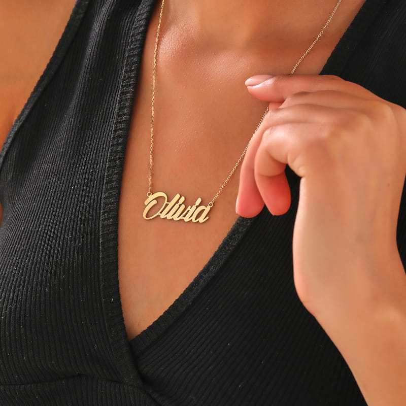 El Yazısı Kişiselleştirilebilir Kadın Gümüş Kolye