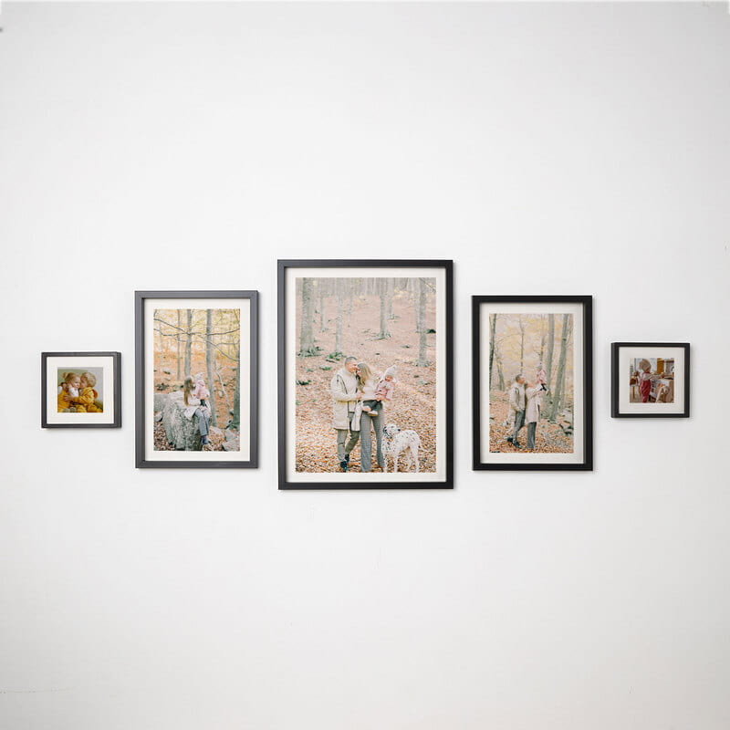 Fotoğraf Baskılı Dekoratif 5'li Siyah Çerçeve Seti