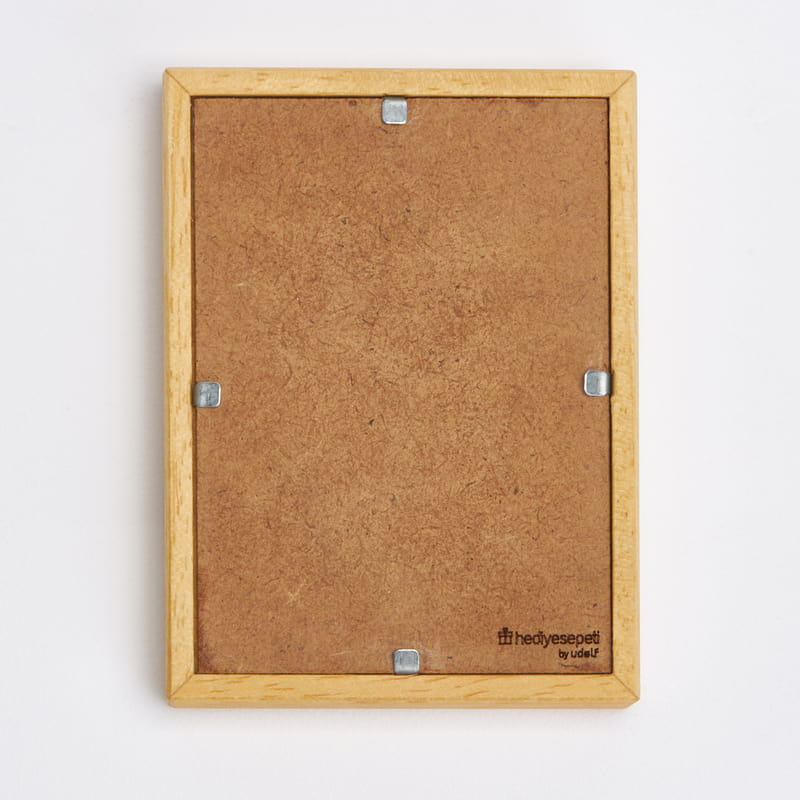 Fotoğraflı Mini Masaüstü Ahşap Fotoğraf Çerçevesi