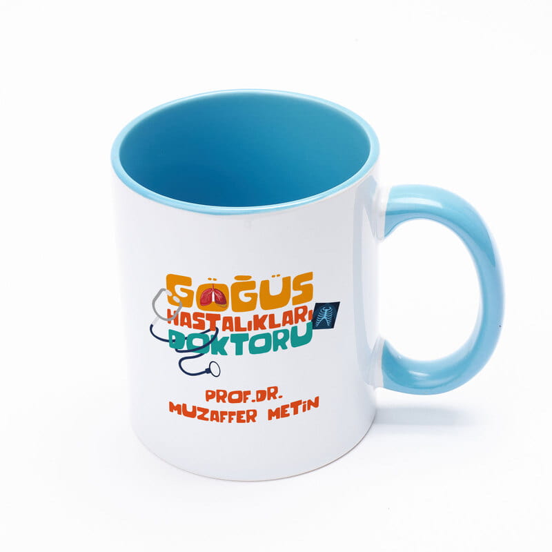 Göğüs Hastalıkları Doktoruna Hediye Renkli Kahve Kupası