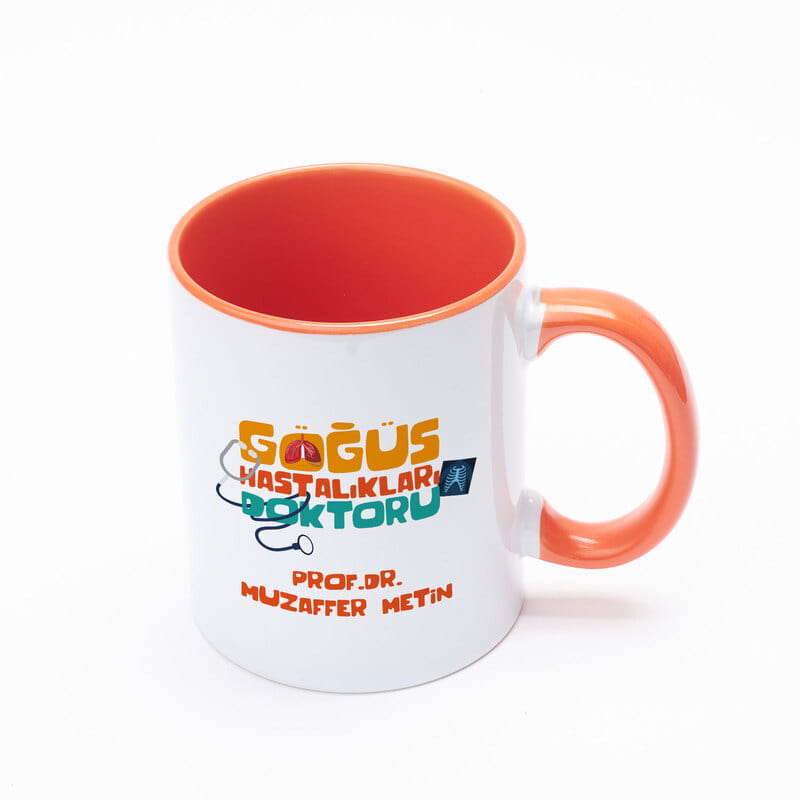 Göğüs Hastalıkları Doktoruna Hediye Renkli Kahve Kupası