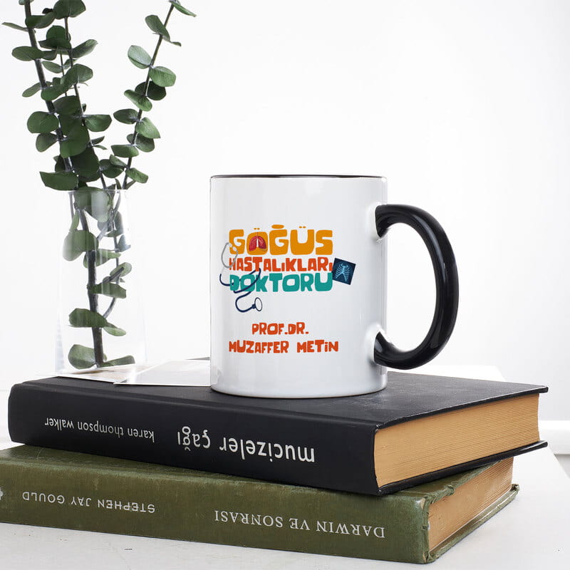 Göğüs Hastalıkları Doktoruna Hediye Renkli Kahve Kupası