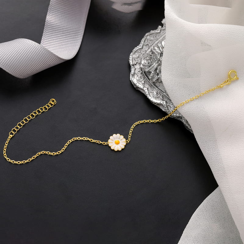 Gümüş Papatya Kadın Bileklik