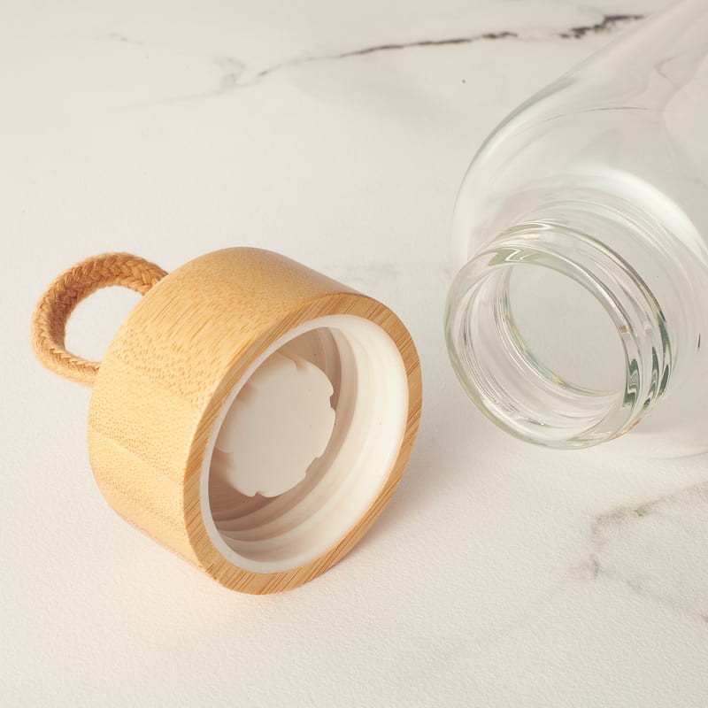 H2O Bambu Kapaklı Cam Matara