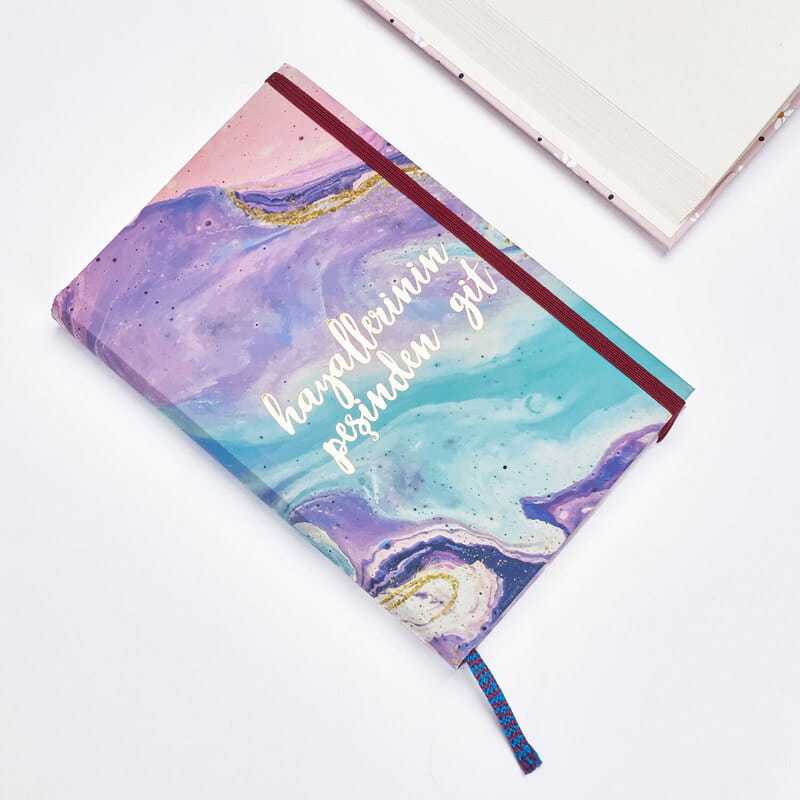 Hayallerinin Peşinden Git Tasarımlı Kitap Görünümlü Defter