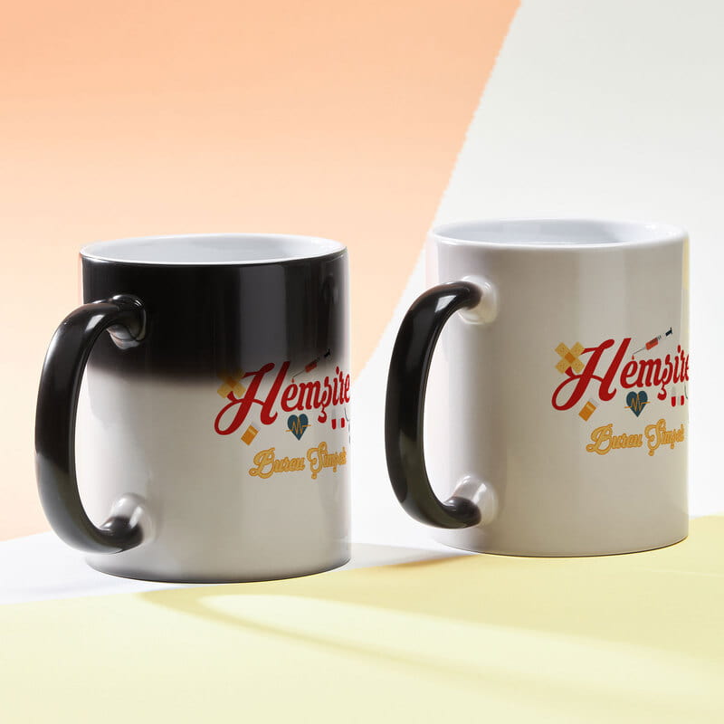 Hemşire Arkadaşa Hediye Renkli Sihirli Kupa