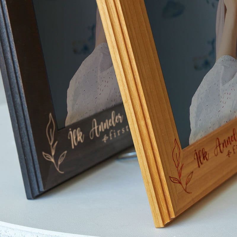 İlk Anneler Günü Hediyesi İsim Yazılı Ahşap Çerçeve