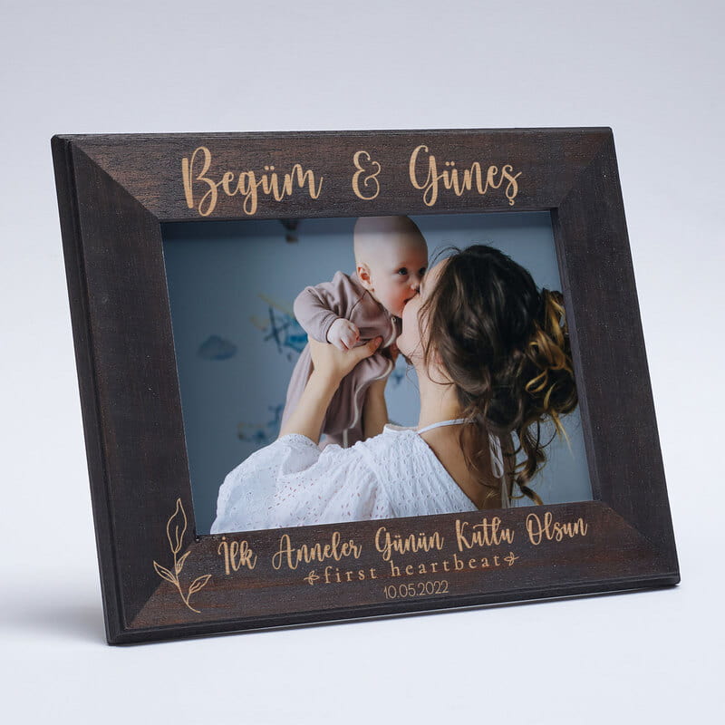 İlk Anneler Günü Hediyesi İsim Yazılı Ahşap Çerçeve