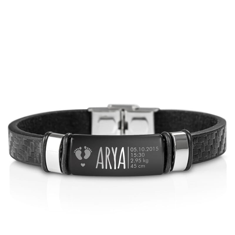 İlk Babalar Gününe Özel Deri Bileklik