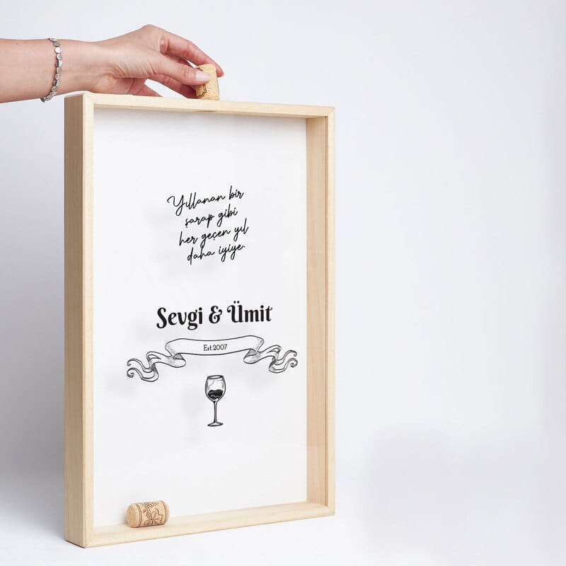 İsim ve Mesaj Özelleştirmeli Mantar Tıpa Anı Kumbarası