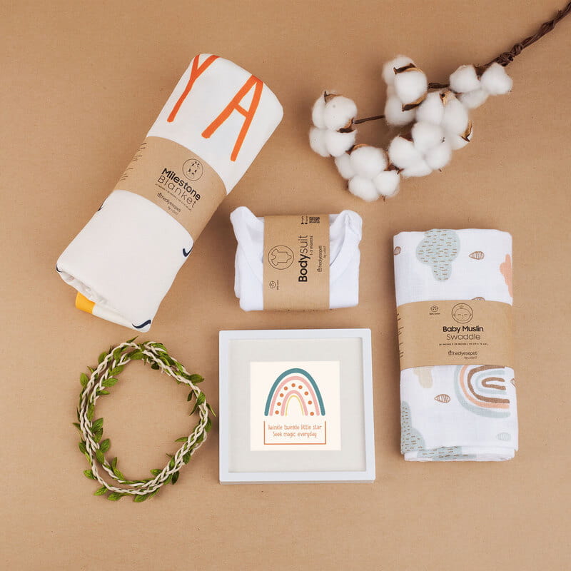 İsme Özel Fotoğraf Çekim Battaniyeli Yeni Doğan Hediye Kutusu