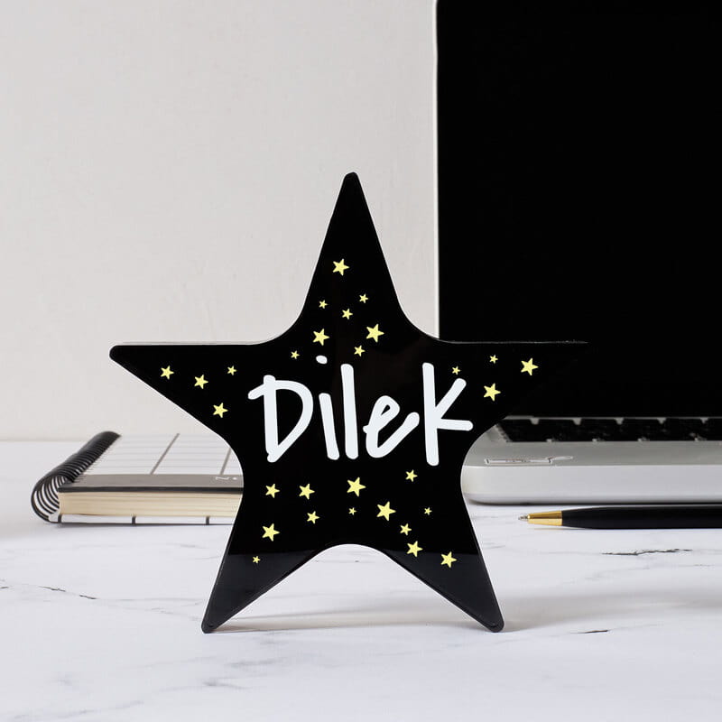 İsme Özel Masaüstü Yıldız Akrilik