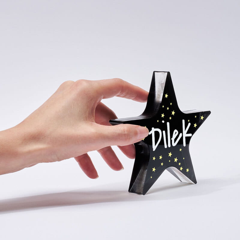 İsme Özel Masaüstü Yıldız Akrilik