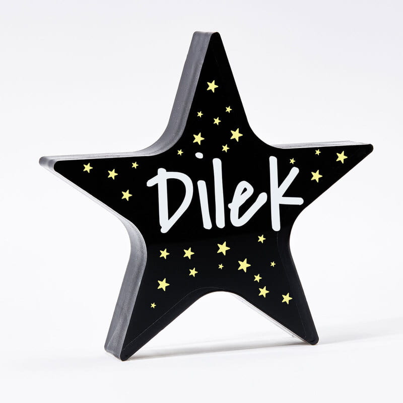 İsme Özel Masaüstü Yıldız Akrilik