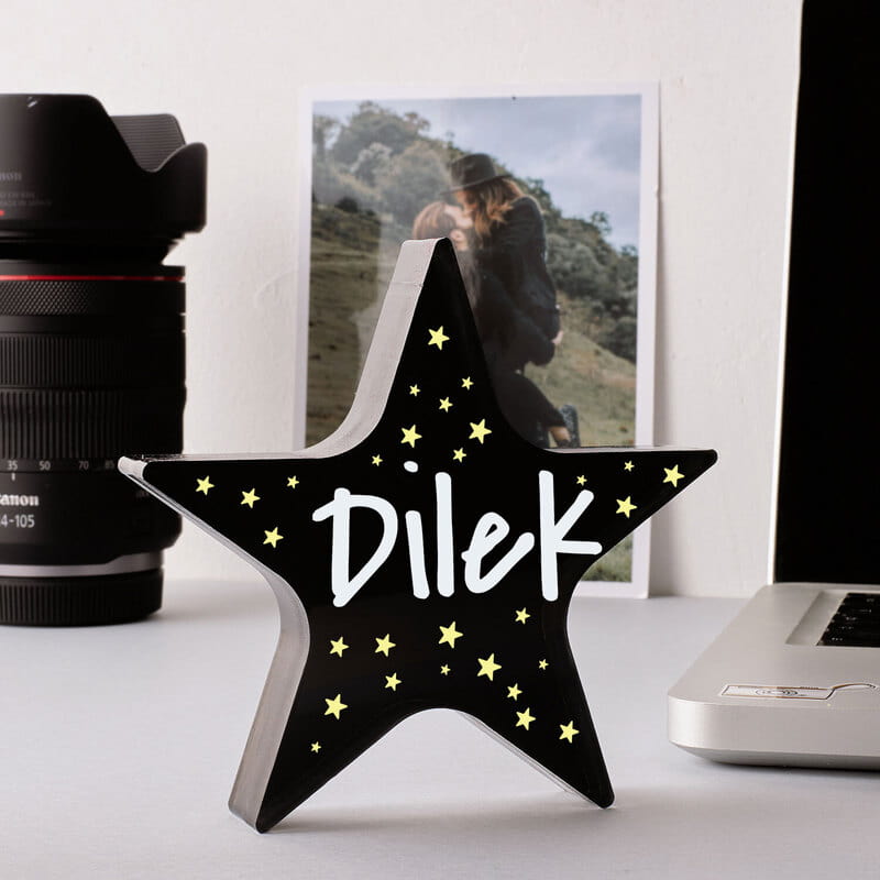 İsme Özel Masaüstü Yıldız Akrilik