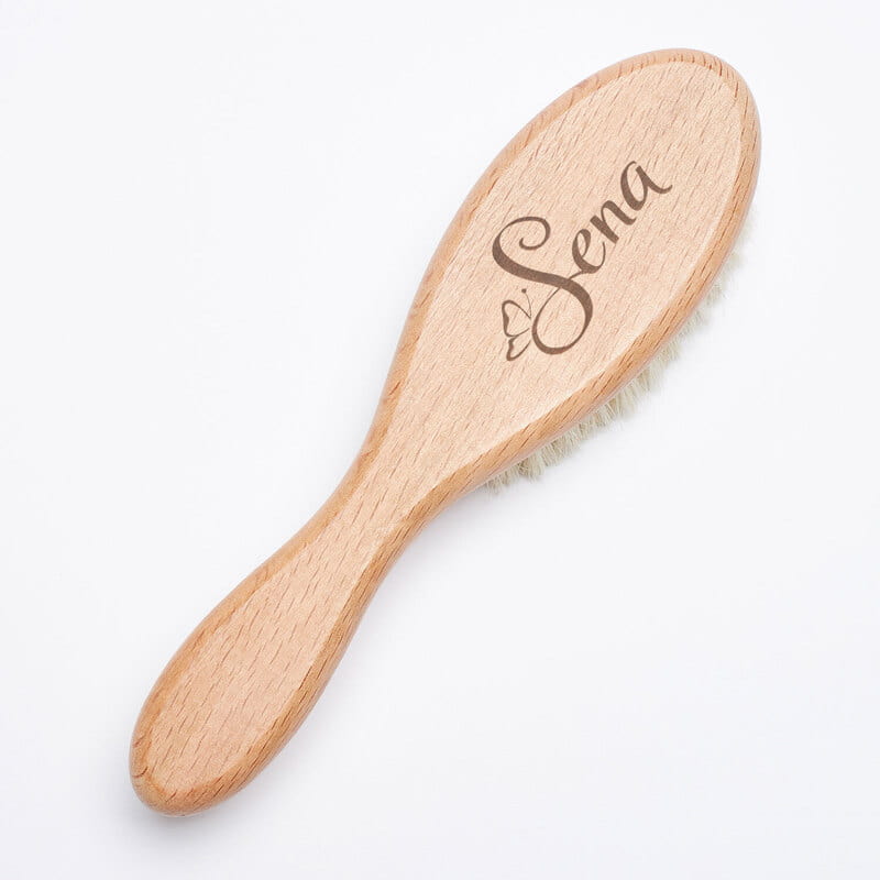 İsme Özel Yeni Doğan Bebek Saç Fırçası