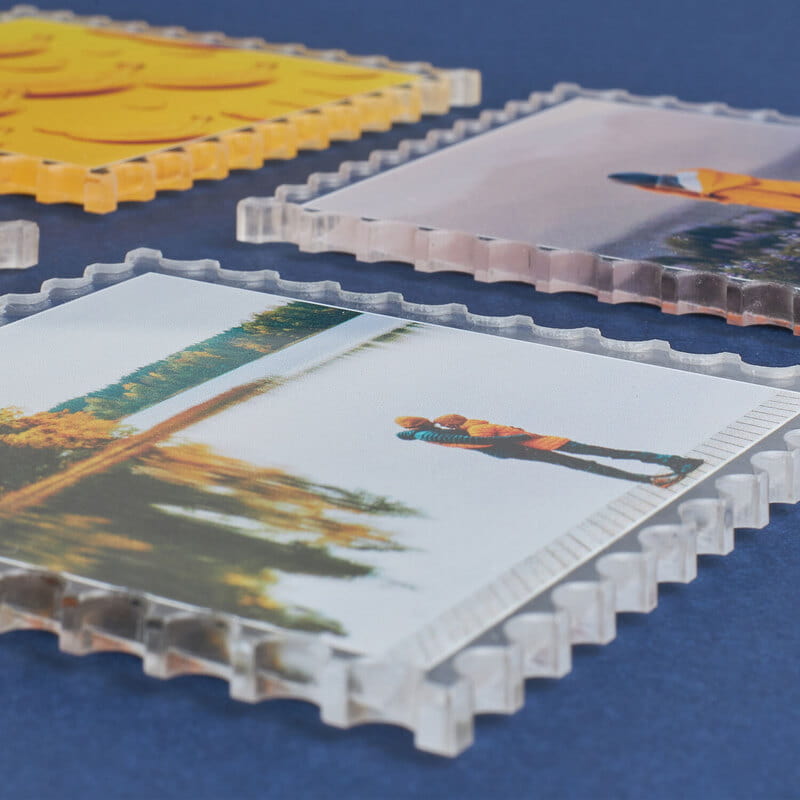 Kare Kesim 4 Parça Fotoğraf Baskılı Magnet