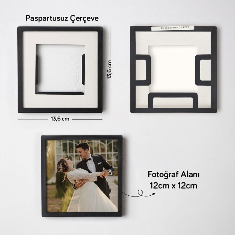 Kendinden Yapışkanlı Fotoğraflı 4'lü Çerçeve