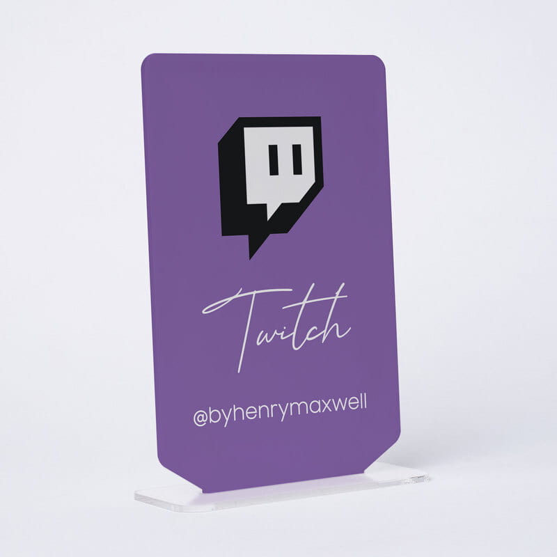 Kişiselleştirilebilir Sosyal Medya Logolu Masaüstü Akrilik Plaket