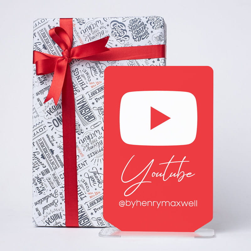 Kişiselleştirilebilir Sosyal Medya Logolu Masaüstü Akrilik Plaket