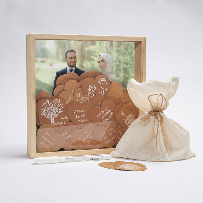 Kişiye Özel Fotoğraflı Düğün Anı Kutusu