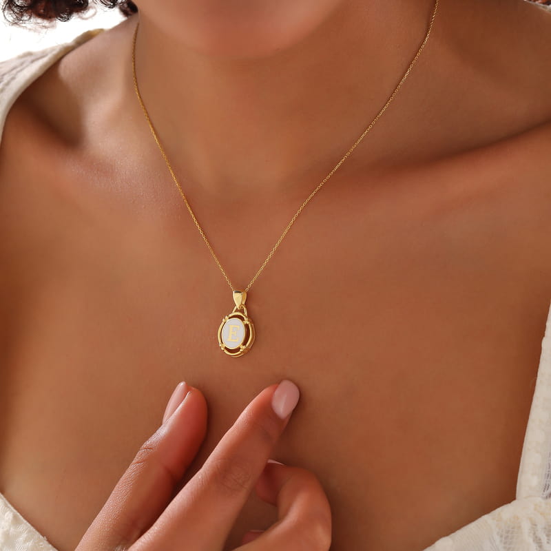 Kişiye Özel Harf Özelleştirmeli Gümüş Kolye