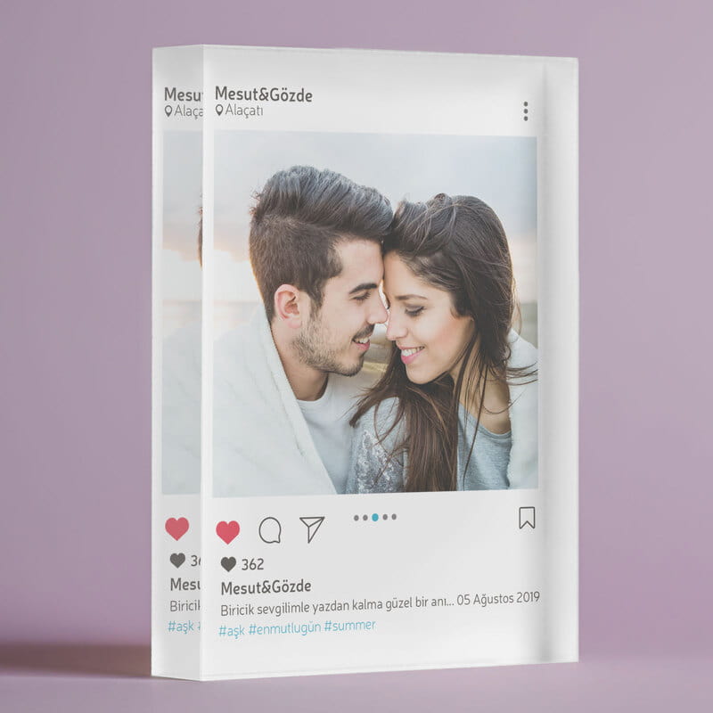Kişiye Özel Instagram Tasarımlı Akrilik Fotoğraf Çerçevesi