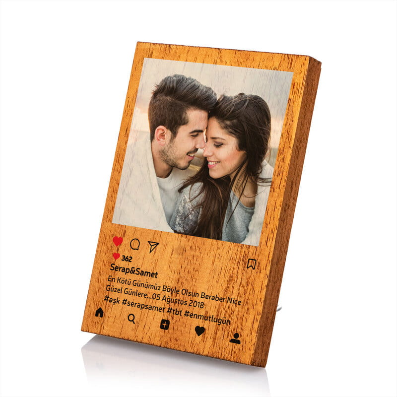 Kişiye Özel Instagram Tasarımlı Masif Çerçeve