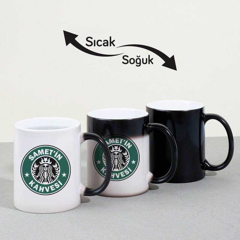 Kişiye Özel Logo Baskılı Renkli Sihirli Kupa