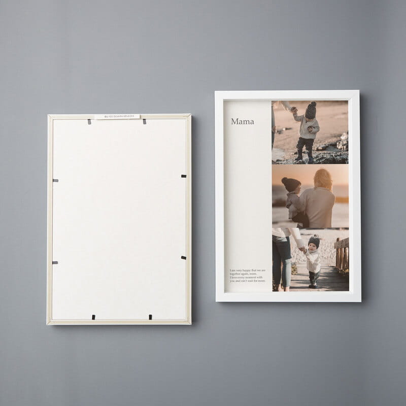 Kişiye Özel Mesajlı 3 Foto Baskılı 20x30 Duvar Çerçevesi