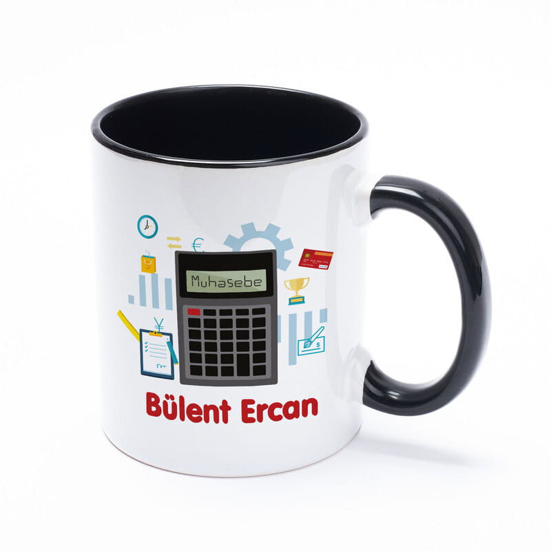 Kişiye Özel Muhasebeci Temalı Seramik Kupa