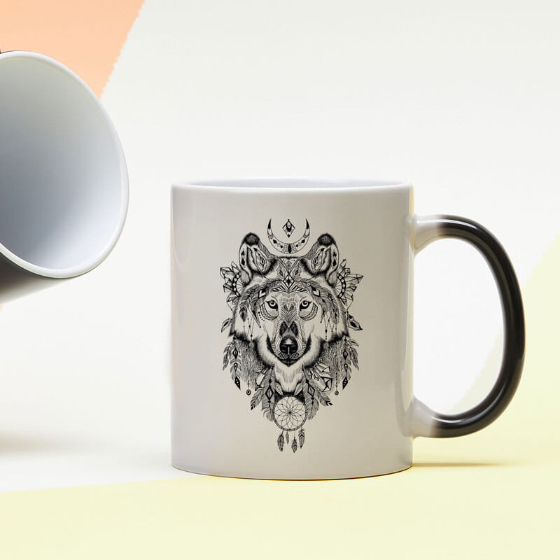 Kurt Tasarımlı Minimal Hediye Sihirli Kupa