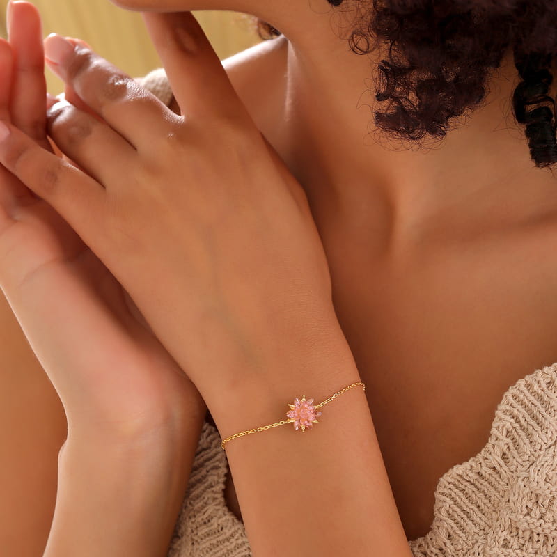 Lotus Özel Seri Tasarım Gümüş Kadın Bileklik