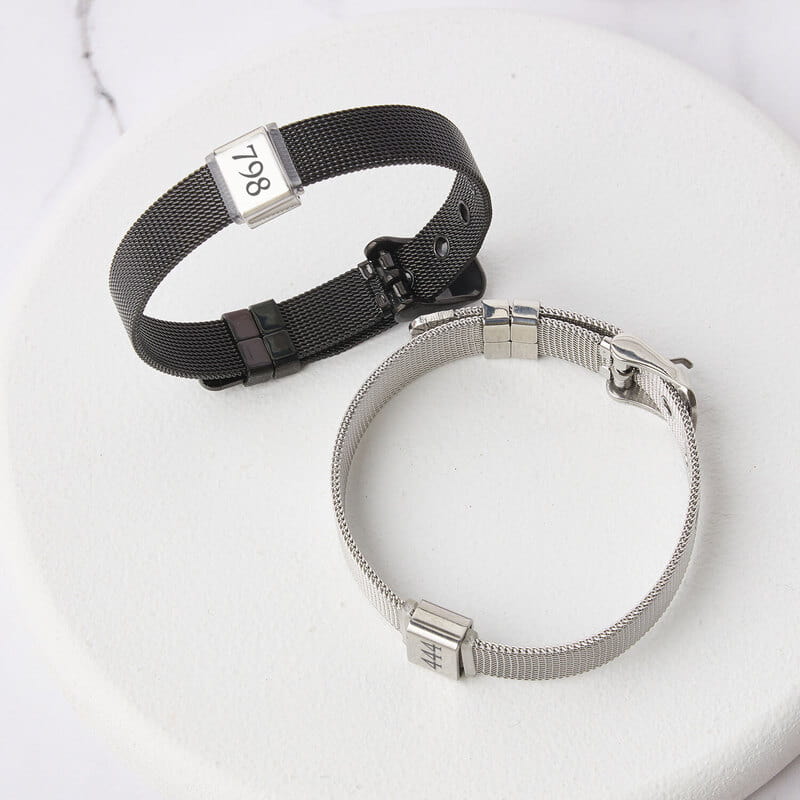 Melek Sayılar Özelleştirilebilir Hasır Erkek Bilekliği