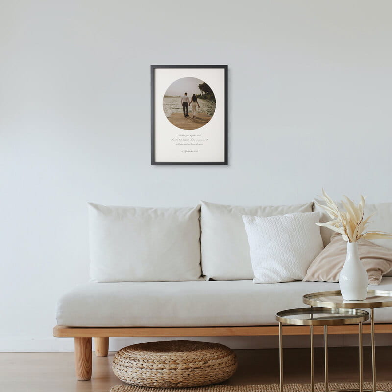 Mesaj ve Fotoğraf Özelleştirmeli Siyah Fotoğraf Çerçevesi