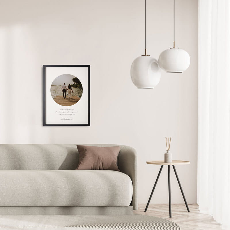 Mesaj ve Fotoğraf Özelleştirmeli Siyah Fotoğraf Çerçevesi