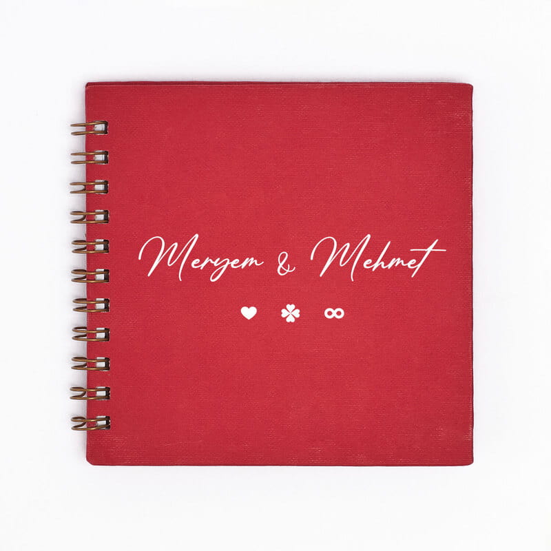 Minimal İsim Baskılı Fotoğraflı Albüm