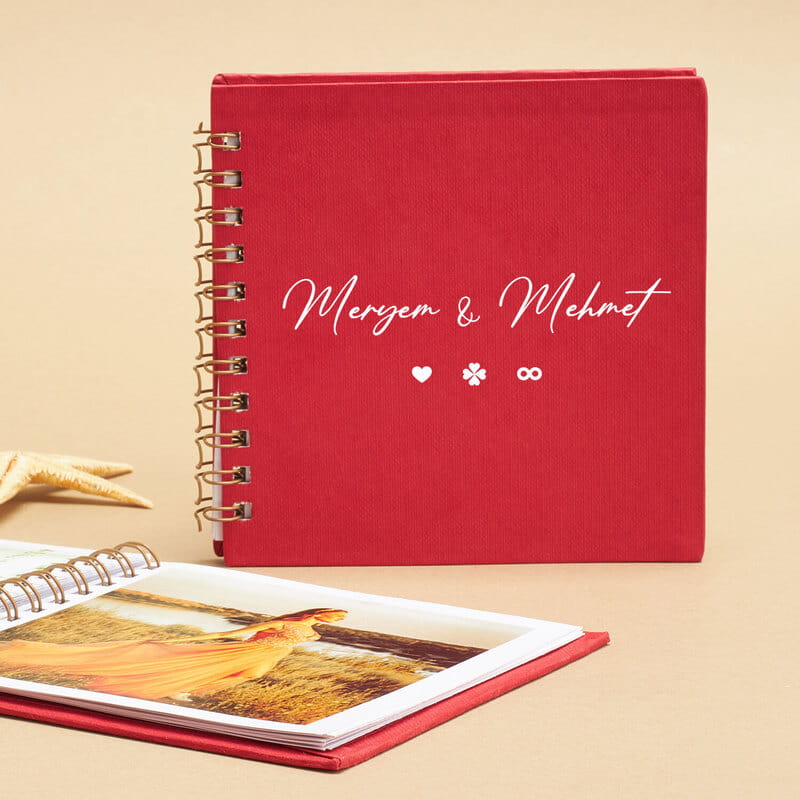 Minimal İsim Baskılı Fotoğraflı Albüm