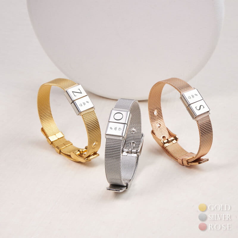 Minimalist Aşk Harf Özelleştirmeli Örme Kordonlu Hasır Bileklik