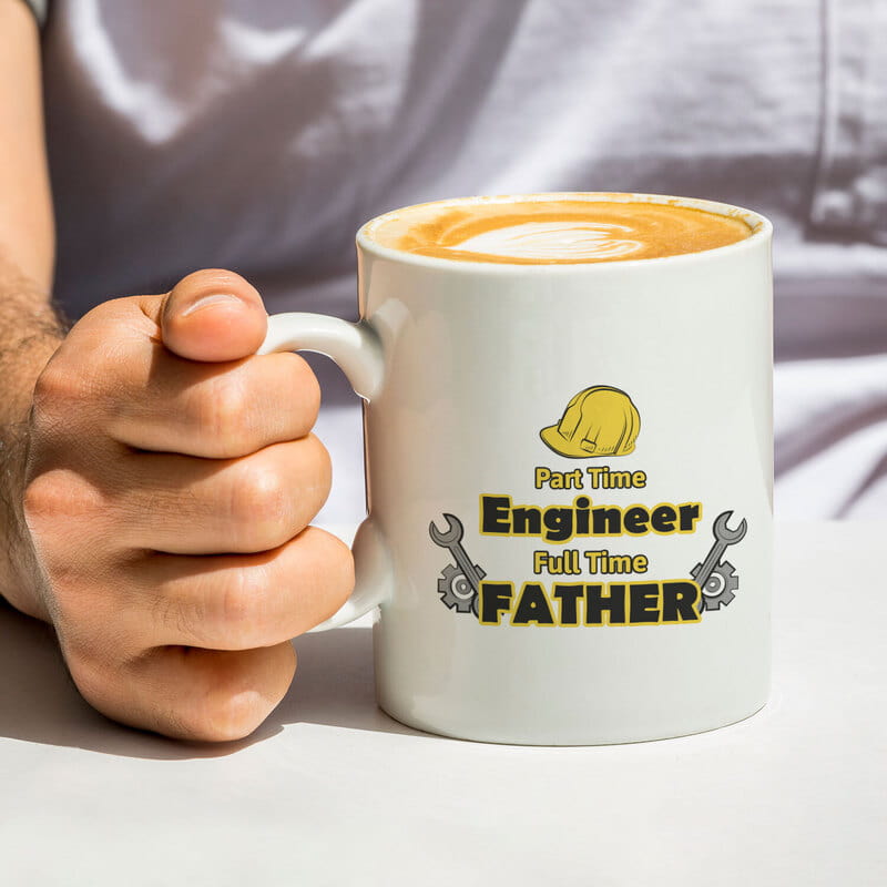Mühendis Babalar için Hediye Kahve Kupası