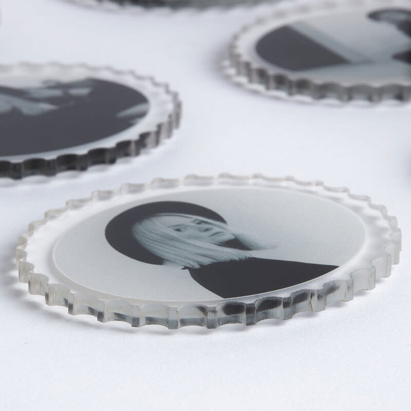 Oval Kesim 6 Parça Pleksi Resimli Magnet