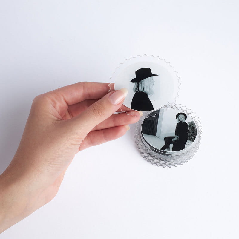 Oval Kesim 6 Parça Pleksi Resimli Magnet