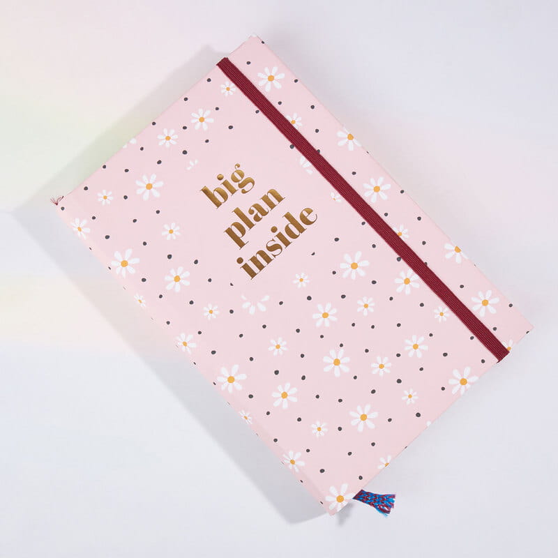 Papatya Tasarımlı Büyük Planlar Kitap Görünümlü Defter