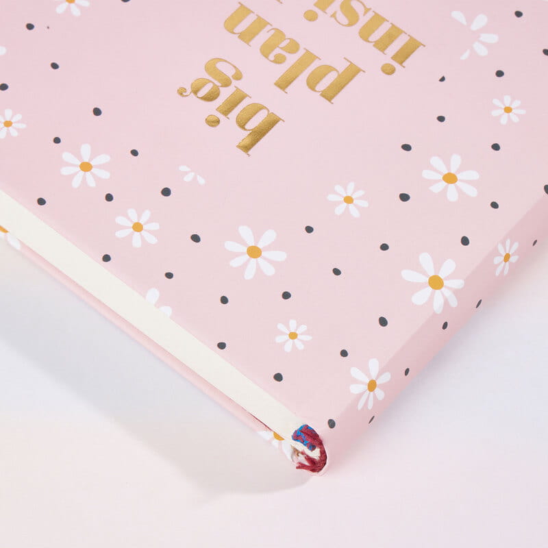 Papatya Tasarımlı Büyük Planlar Kitap Görünümlü Defter
