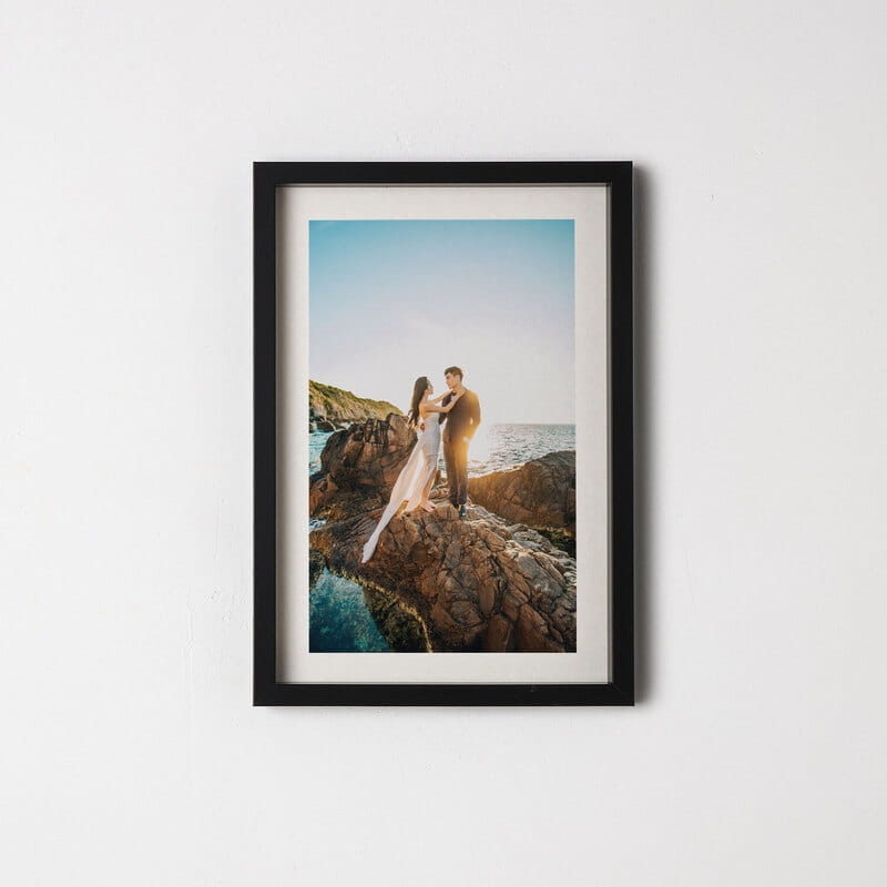 Paspartu Kenarlı Fotoğrafınıza Özel Yapışkanlı Siyah Çerçeve - 20x30