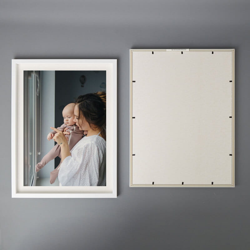 Paspartulu 3'lü Set 30x40 Fotoğrafınıza Özel Beyaz Çerçeve - Duvar Yapışkanlı